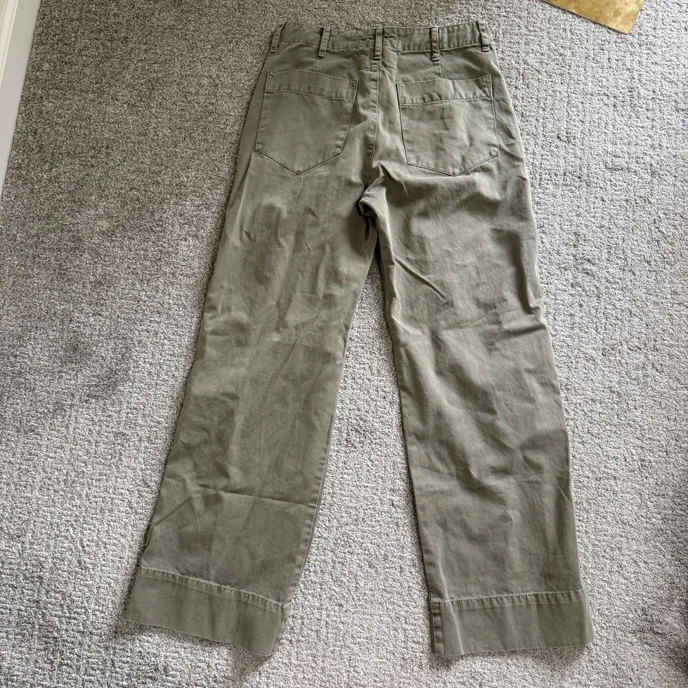 Velvet by Jenny Graham Olive Green Wide Leg Utility Pants Cotton Size 4 Gorpcore